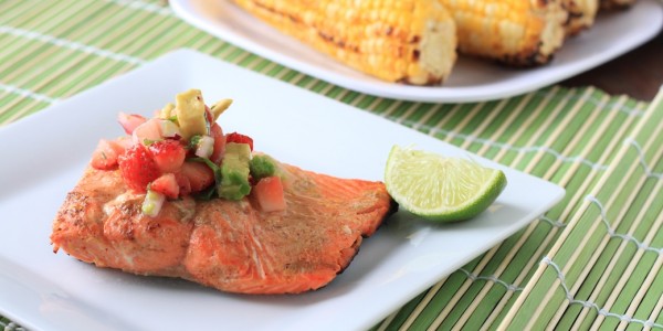 strawberry avocado salsa salmon