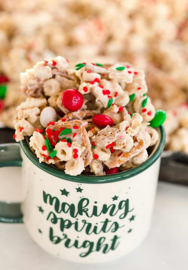 Peppermint Christmas Chex Mix Greens Chocolate